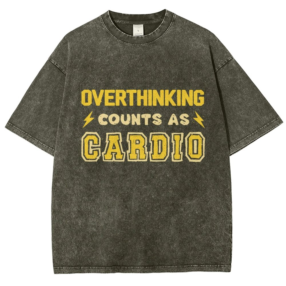 Overthinking Counts As Cardio Vintage Distressed T-shirt