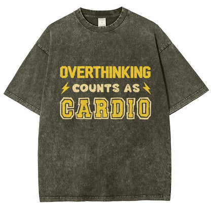 Overthinking Counts As Cardio Vintage Distressed T-shirt