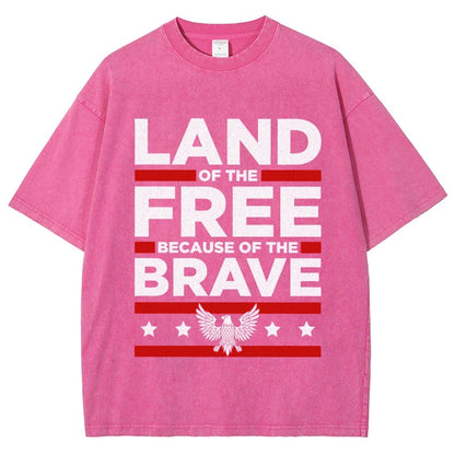 Because of the Brave Vintage Distressed T-shirt
