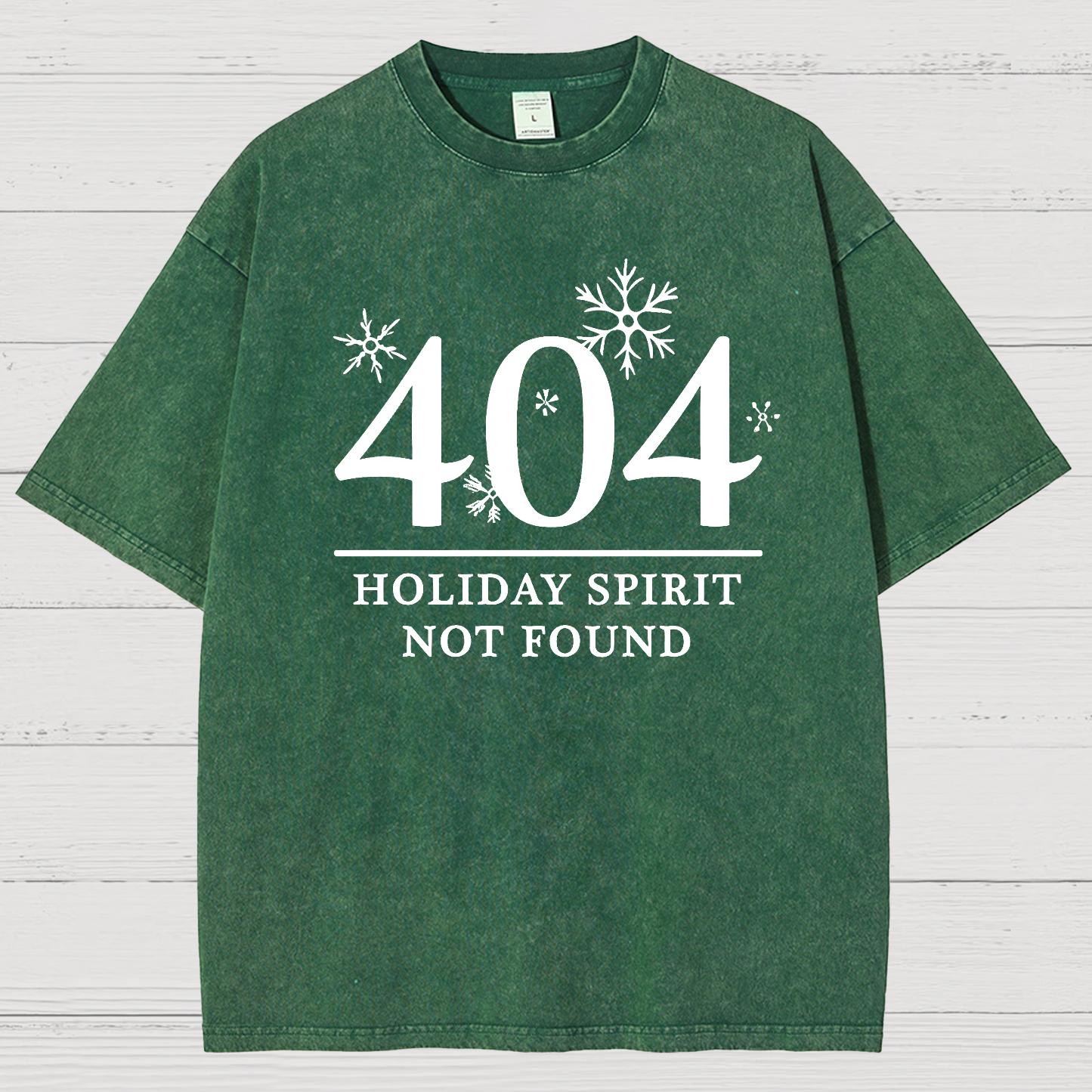 404 Holiday Spirit Not Found Vintage Distressed T-shirt
