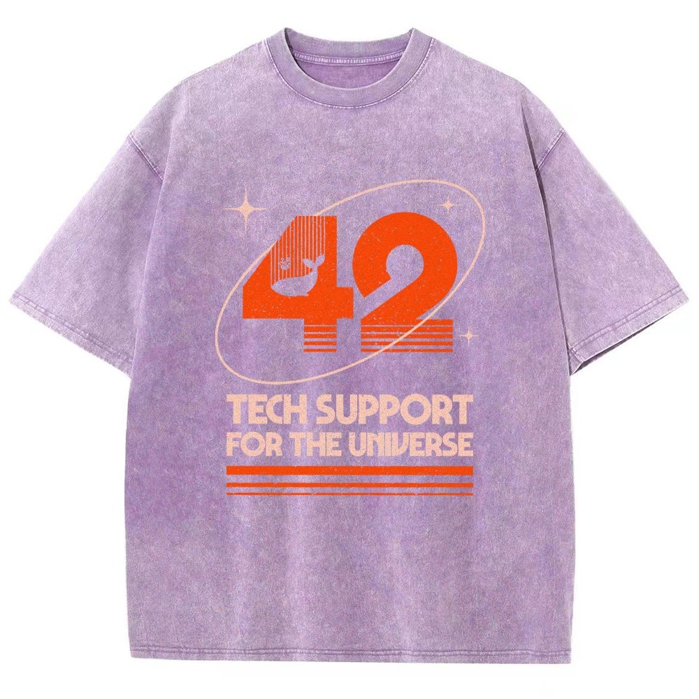 42 - Tech Support For The Universe Vintage Distressed T-shirt