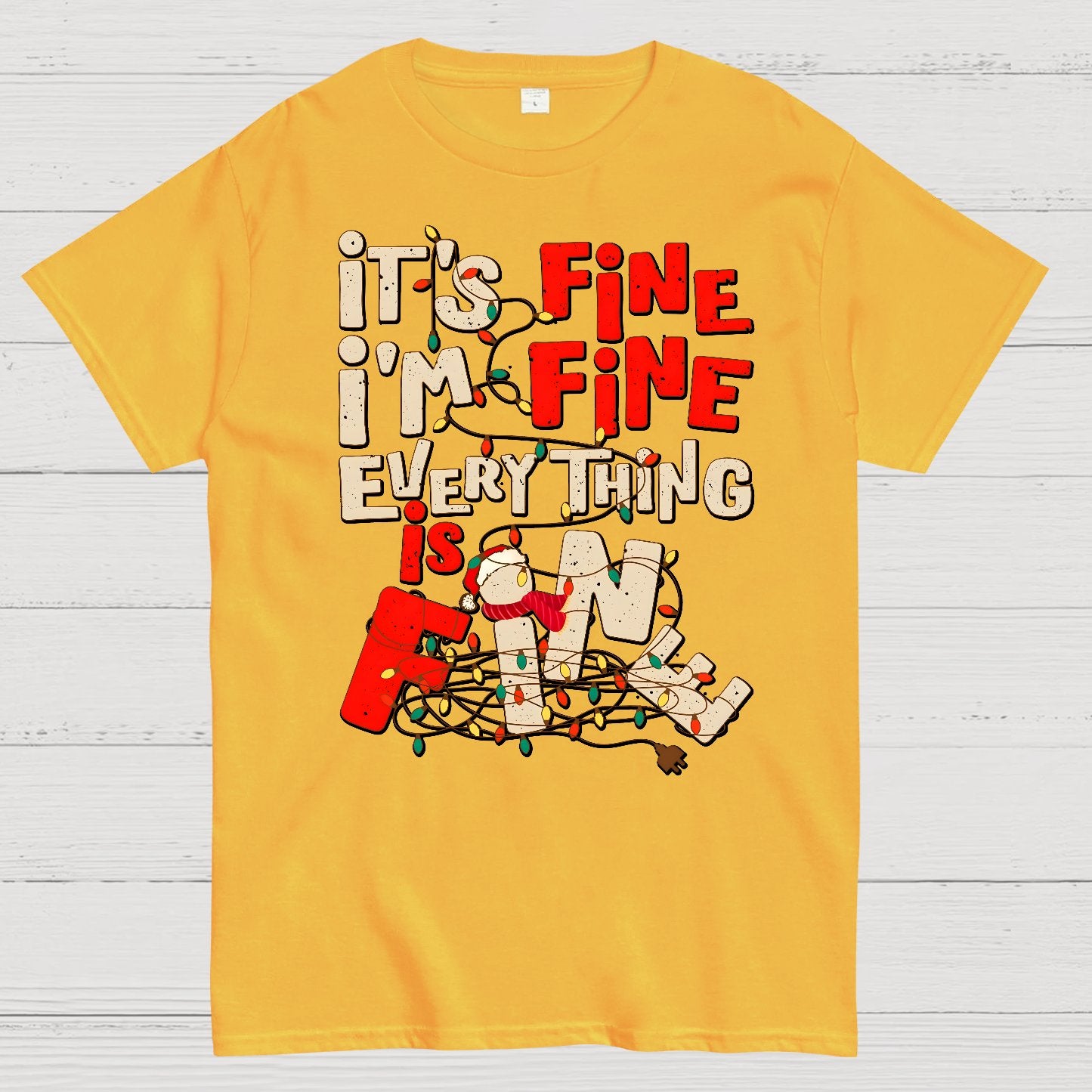 It's Fine I'm Fine Everything Is Fine Geek T-Shirt