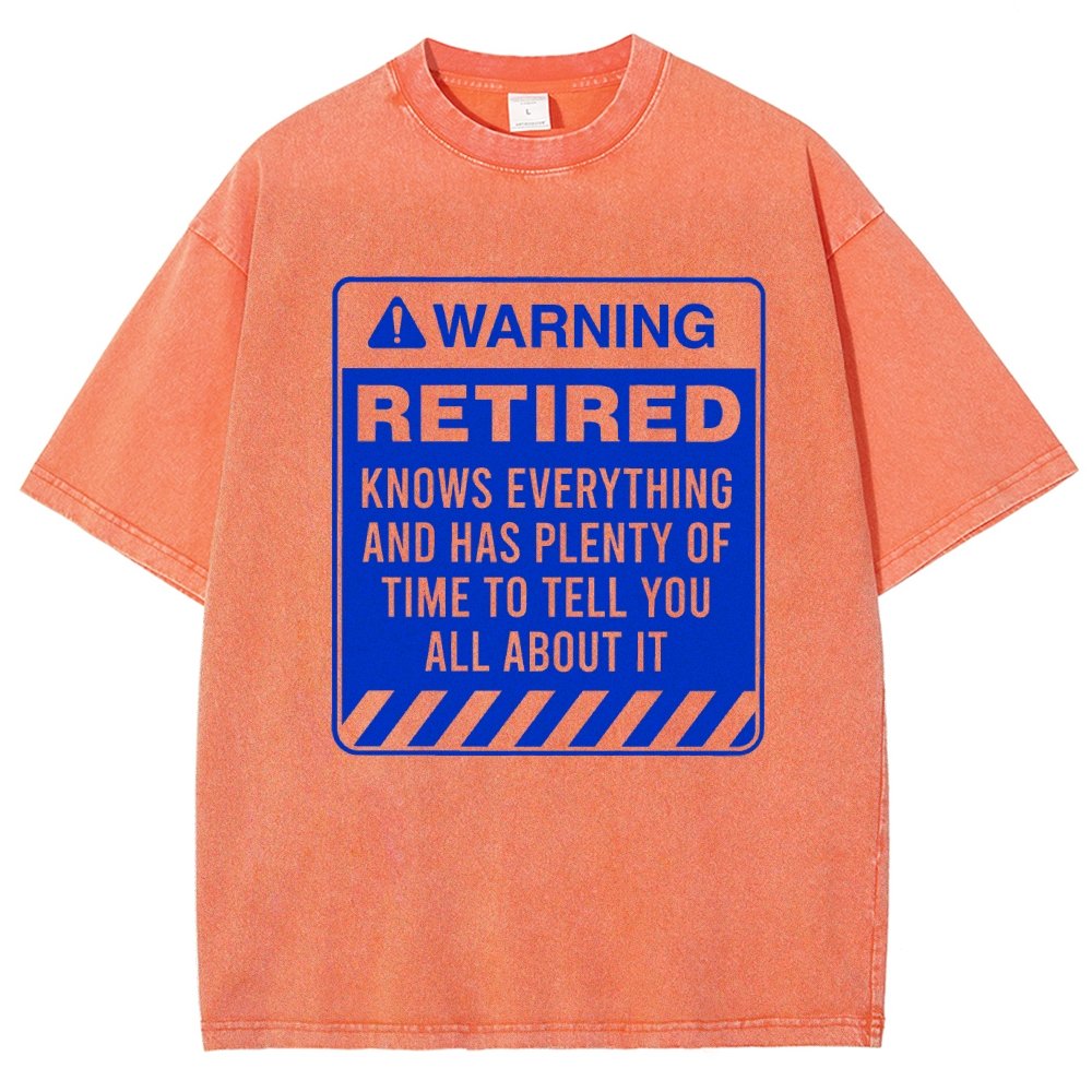 Retired Warning Vintage Distressed T-shirt