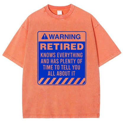 Retired Warning Vintage Distressed T-shirt