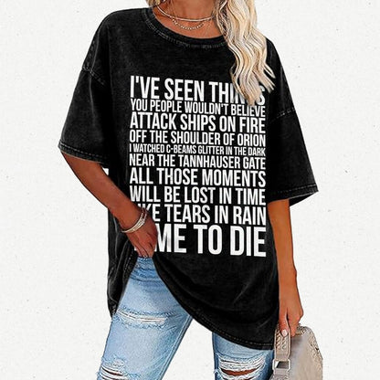 Like Tears In Rain...Time To Die Vintage Distressed T-shirt