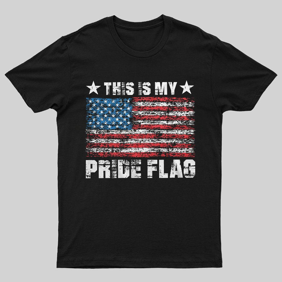 Men's Patriotic Shirt This Is My Pride Flag Geeky T-Shirt