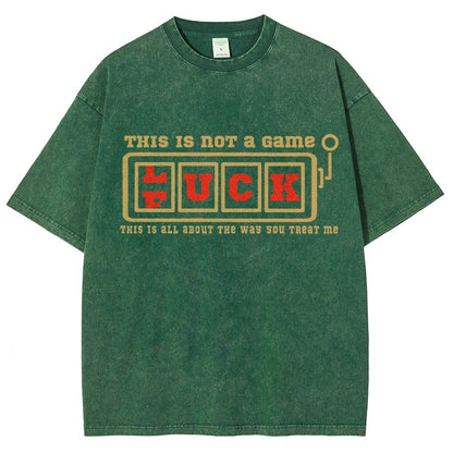 THIS IS NOT a Game — F(L)UCK Vintage Distressed T-shirt