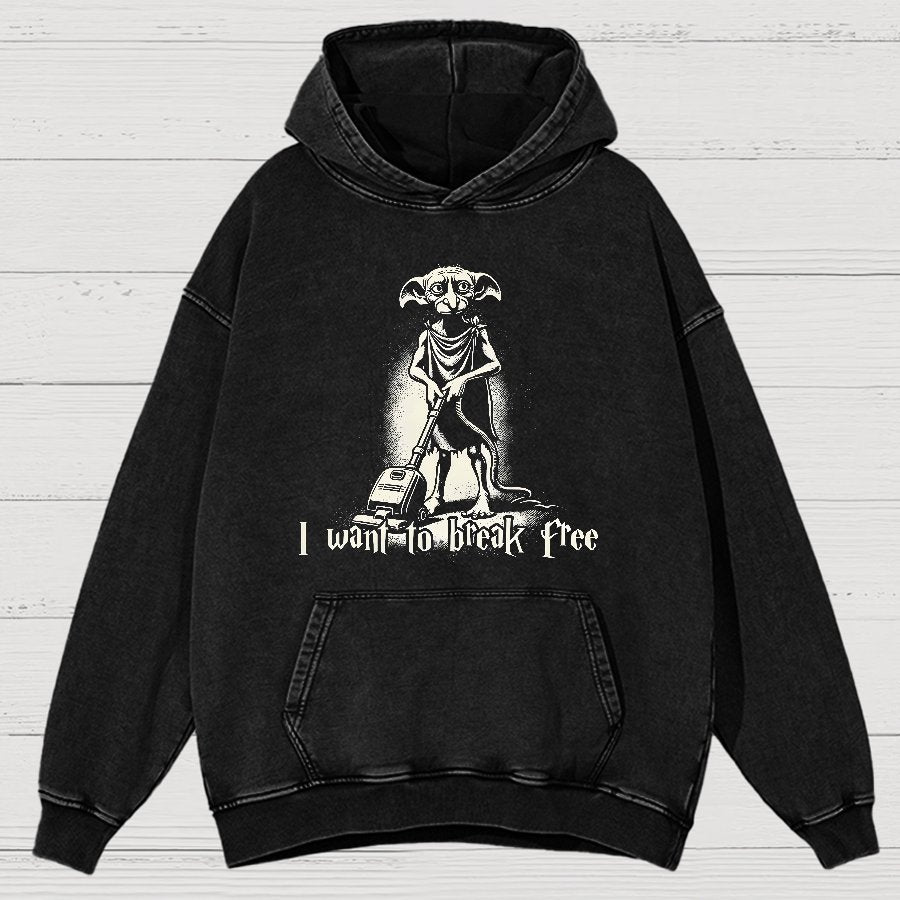 I Want To Break Free Nerdy Vintage Distressed Hoodie