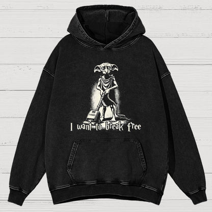 I Want To Break Free Nerdy Vintage Distressed Hoodie