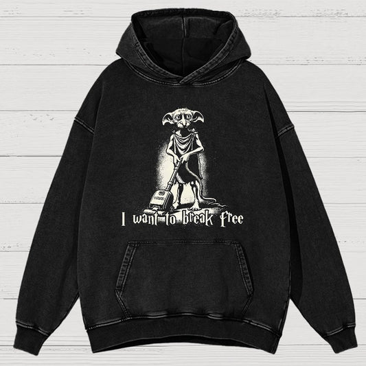 I Want To Break Free Nerdy Vintage Distressed Hoodie