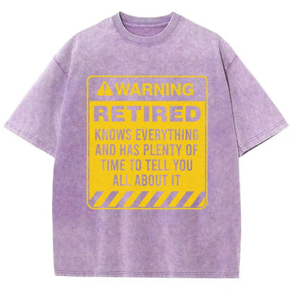 Retired Warning Vintage Distressed T-shirt