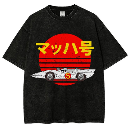 Mach 5 Retro  Vintage Distressed T-shirt