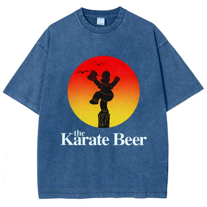 The Karate Beer Vintage Distressed T-shirt