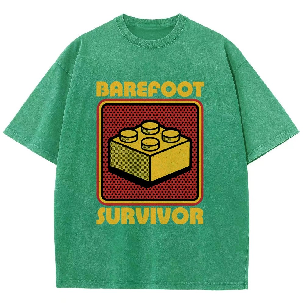 Foot Brick Survivor Vintage Distressed T-shirt