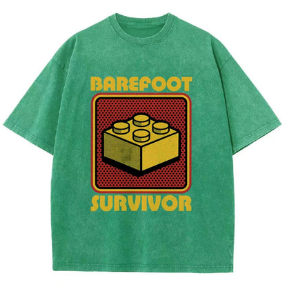 Foot Brick Survivor Vintage Distressed T-shirt