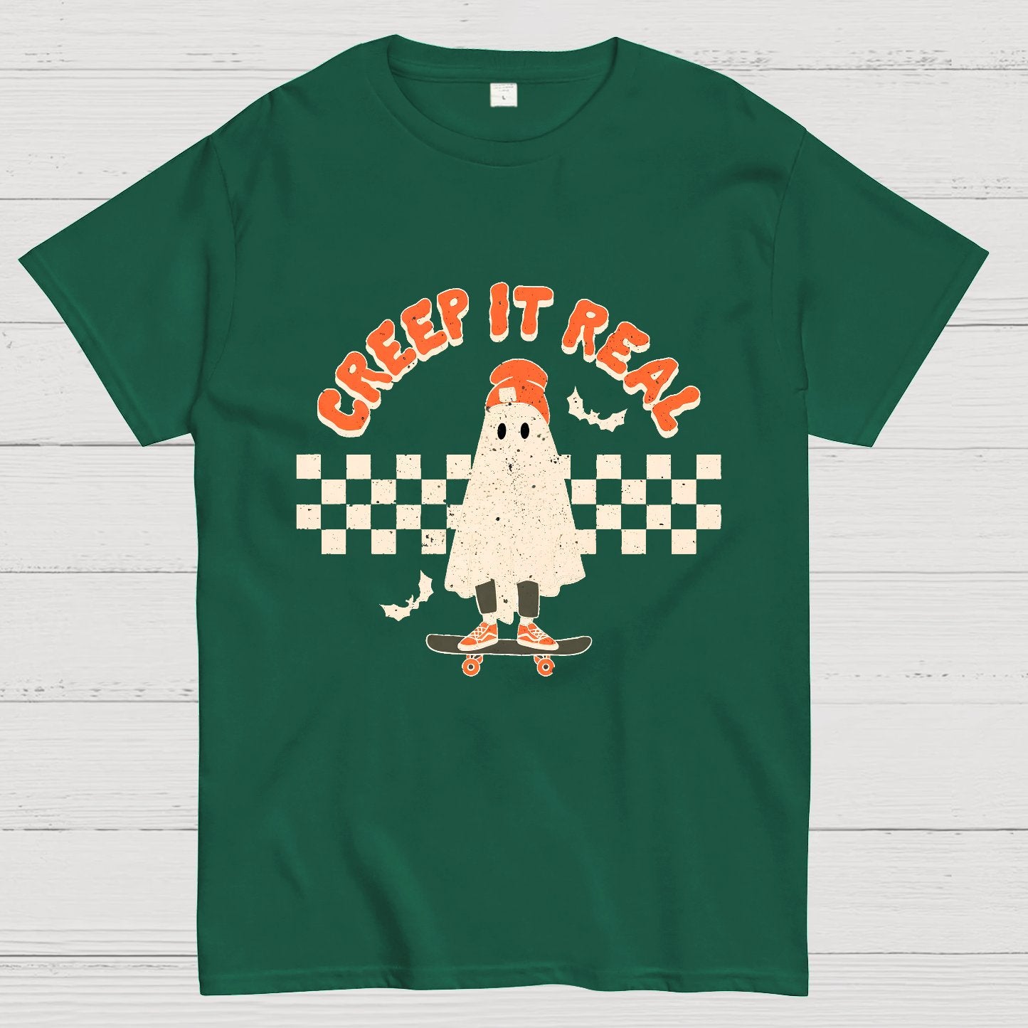 Creep it Real Vintage Ghost Halloween Geeky T-Shirt