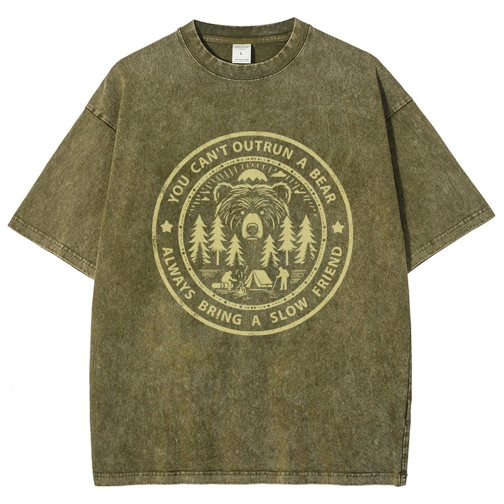 You Can't Outrun A Bear Vintage Distressed T-shirt
