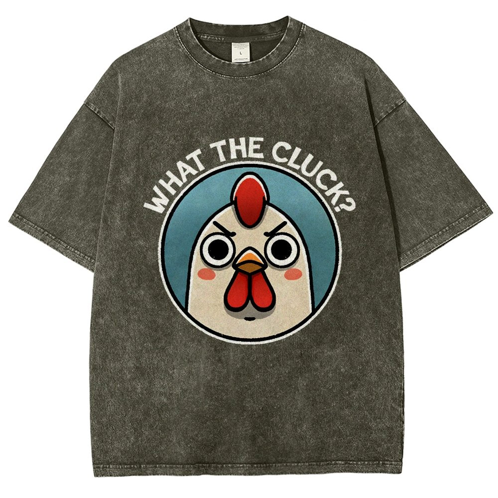What The Cluck Vintage Distressed T-shirt
