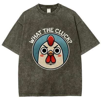 What The Cluck Vintage Distressed T-shirt