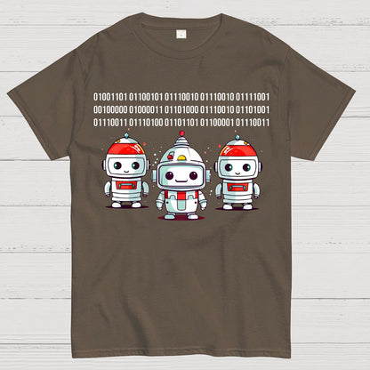 Robot Binary Christmas Geek T-Shirt