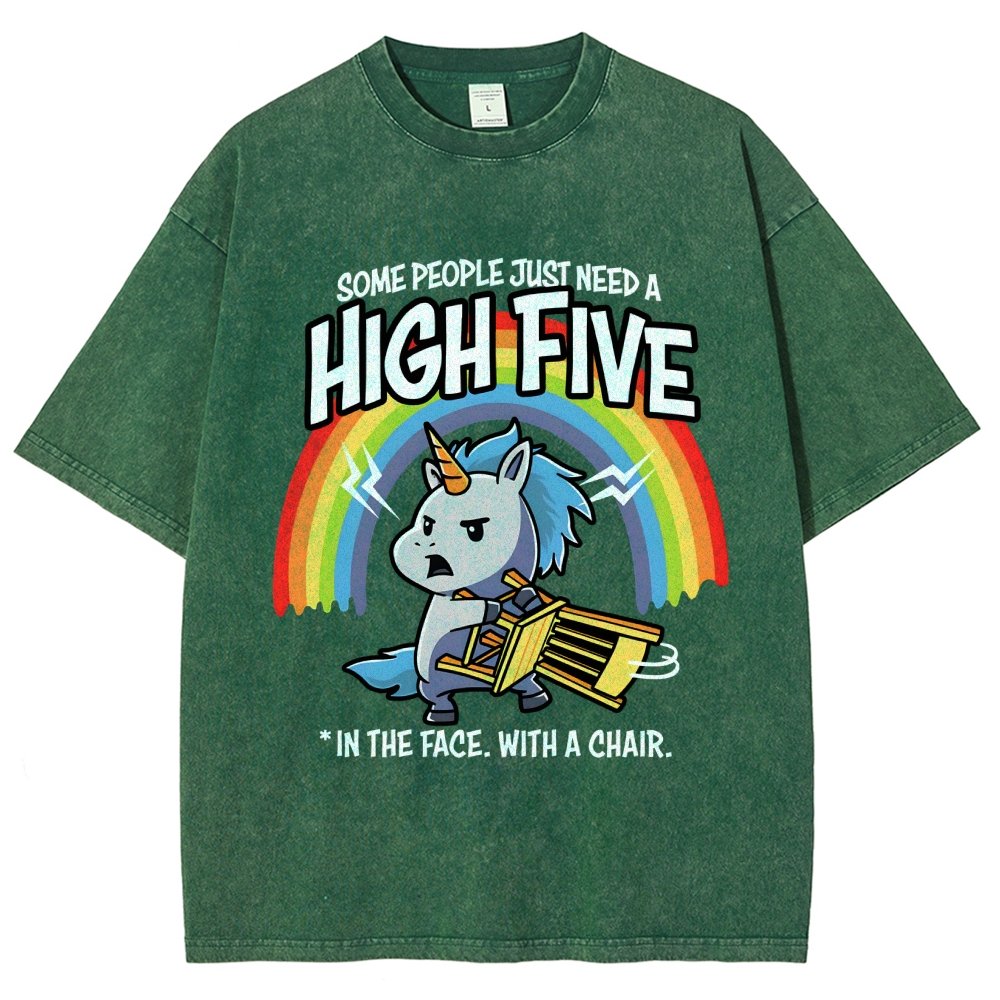 Some People Just Need A High Five Vintage Distressed T-shirt