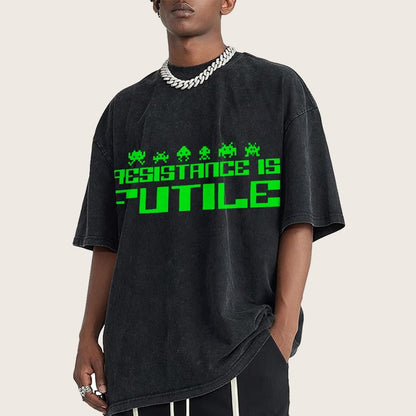 Resistance is Futile Vintage Distressed T-shirt