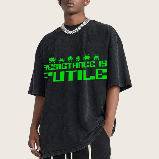Resistance is Futile Vintage Distressed T-shirt