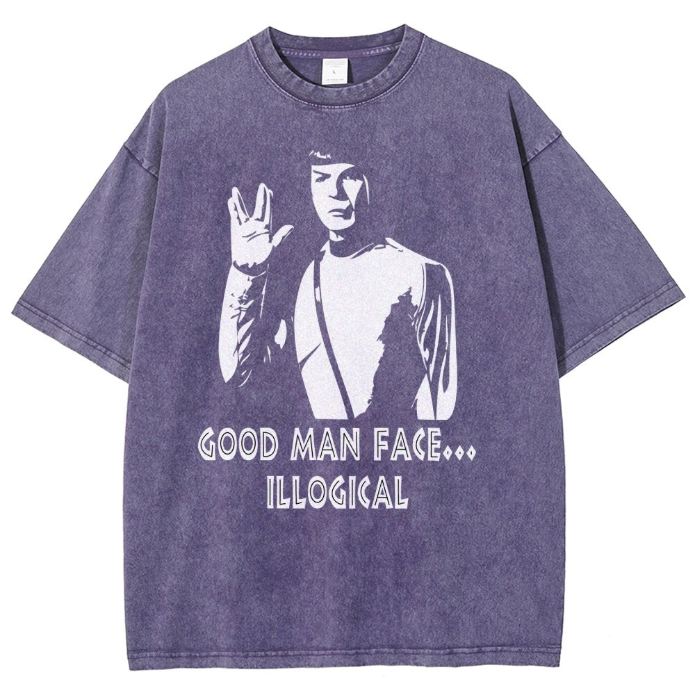 Good man face... illogicalVintage Distressed T-shirt