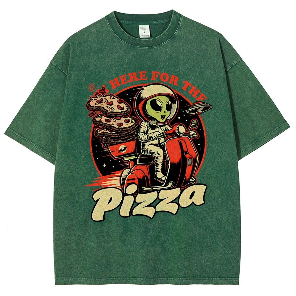 Space Pizza Delivery Vintage Distressed T-shirt