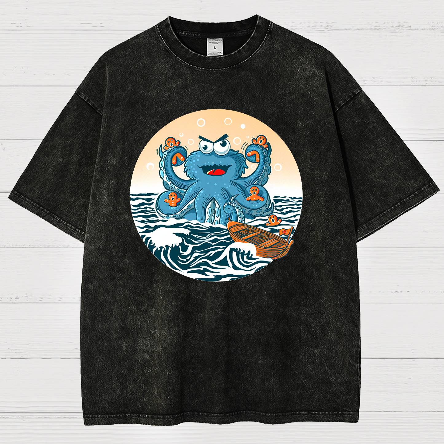 Cookie Kraken Attack Vintage Distressed T-shirt