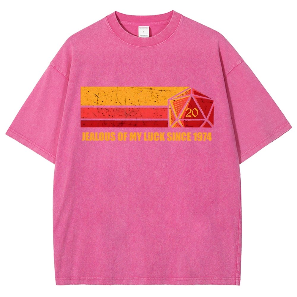 JEALOUS OF MY LUCK SINCE 1974 Vintage Distressed T-shirt