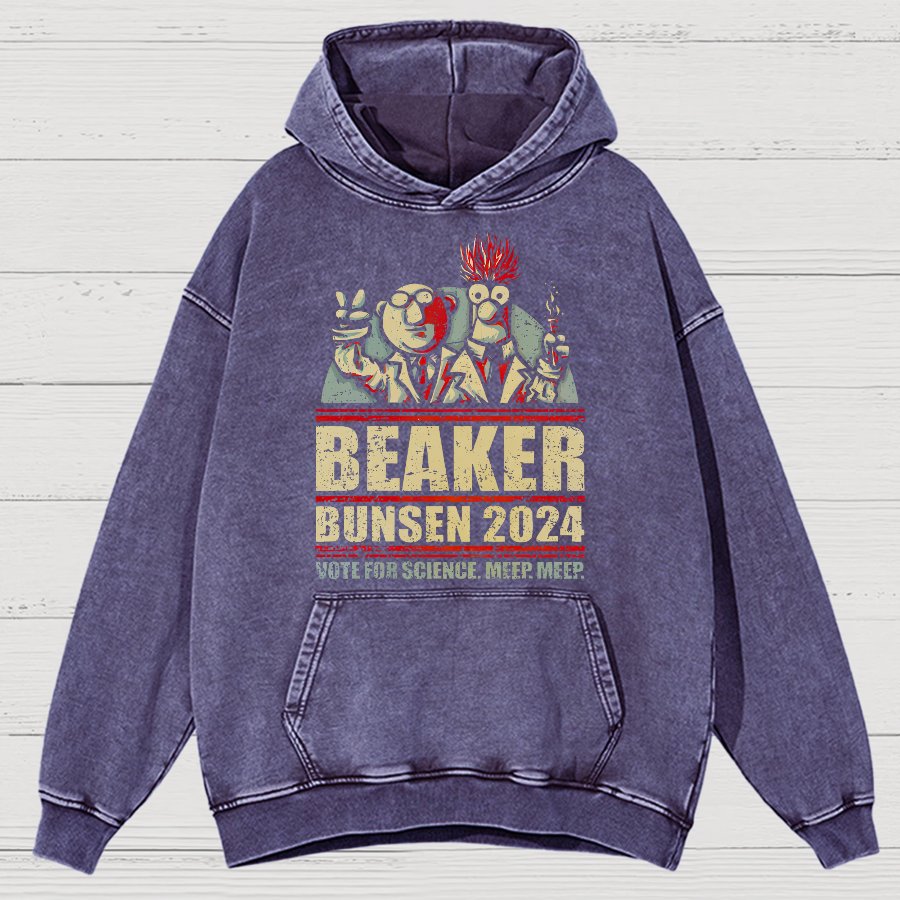 Vote For Science Geeky Vintage Distressed Hoodie