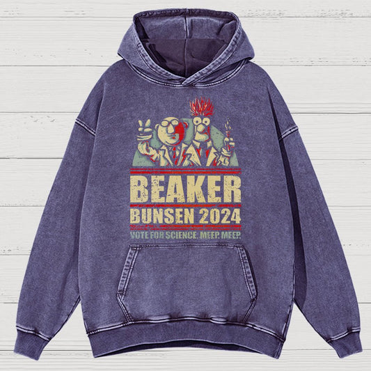 Vote For Science Geeky Vintage Distressed Hoodie