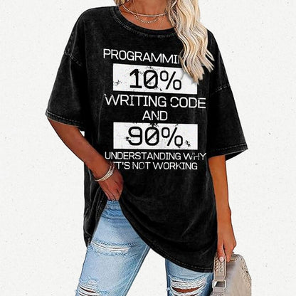 Funny Gift Programmer Computer Vintage Distressed T-shirt