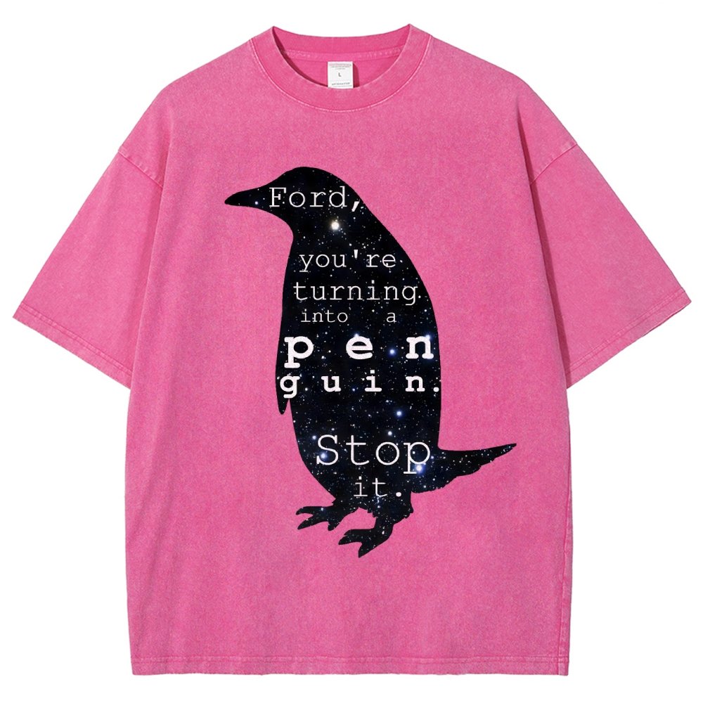 Ford, you’re turning into a penguin. Stop it Vintage Distressed T-shirt