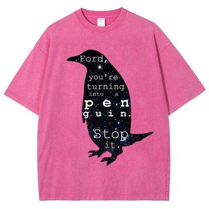 Ford, you’re turning into a penguin. Stop it Vintage Distressed T-shirt