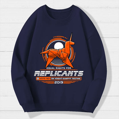 Equal Rights for Synthetic Beings Geek Cotton Sweatshirt