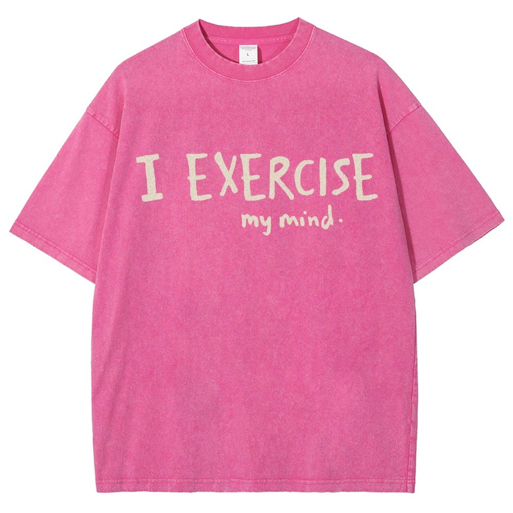 I Exercise (My Mind) Vintage Distressed T-shirt