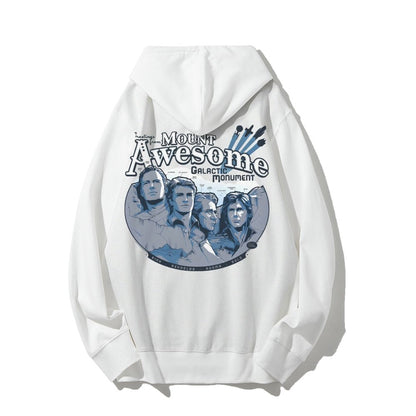 Mt. Awesome Printed Back Unisex Cotton Hoodie