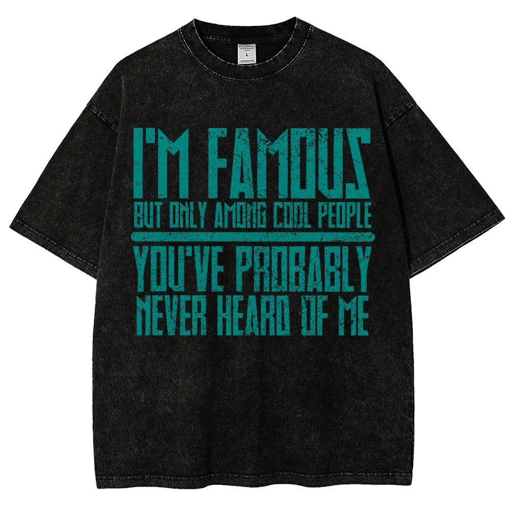 I’m Famous Among Cool People Vintage Distressed T-shirt