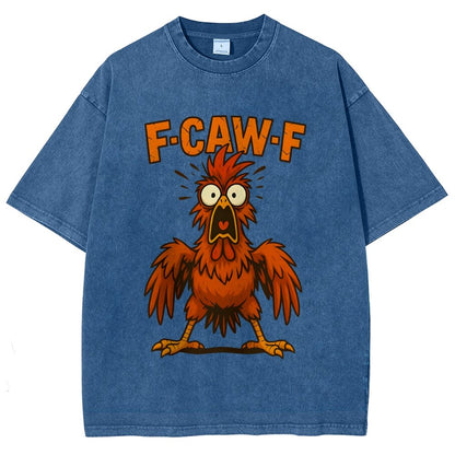 F-CAW-F  Angry Chicken Vintage Distressed T-shirt