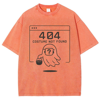404 Costume Not Found  Funny Tech Halloween Vintage Distressed T-shirt