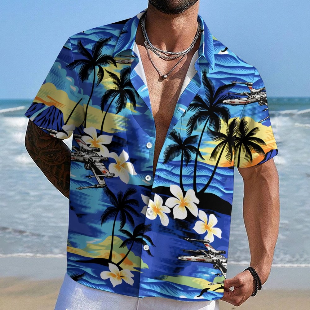 Sunset Allover Hawaii Beach Geek Hawaiian Shirt