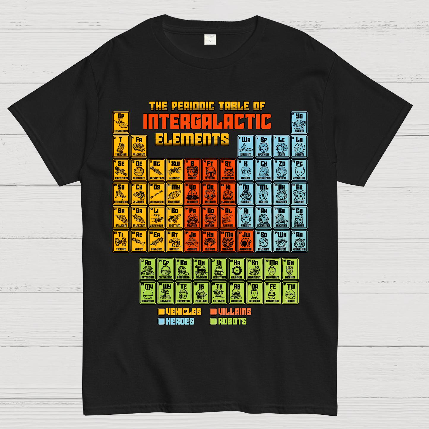 The Periodic Table of Intergalactic Elements Geek T-Shirt