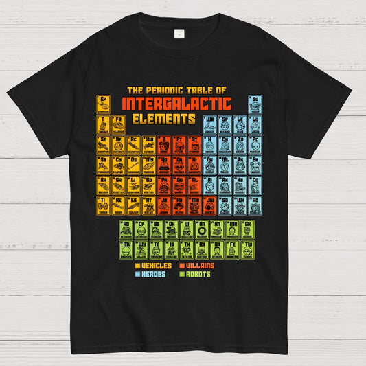 The Periodic Table of Intergalactic Elements Geek T-Shirt
