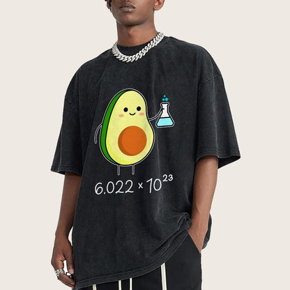 Avogadro's Number Pun. Cute Avocado Chemist Vintage Distressed T-shirt