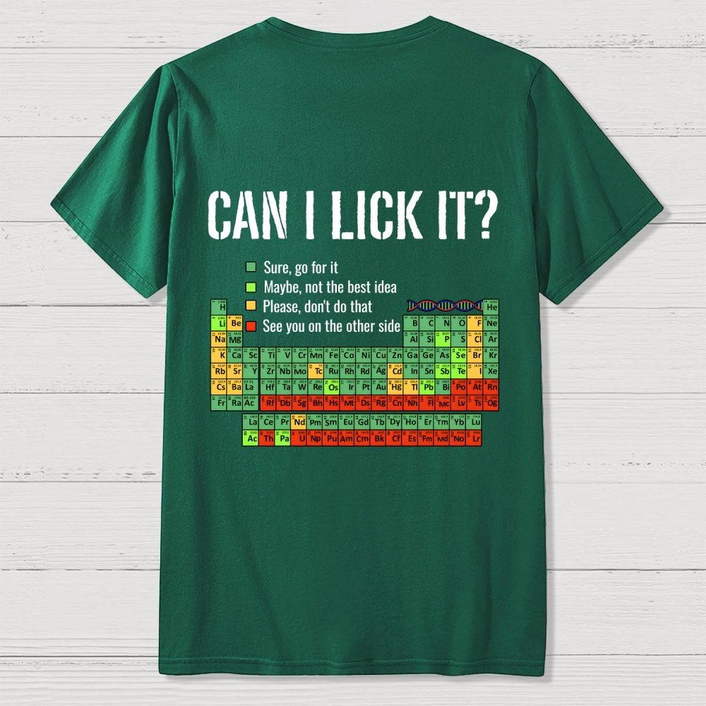 Can I Lick It  Back Printing Geek T-Shirt