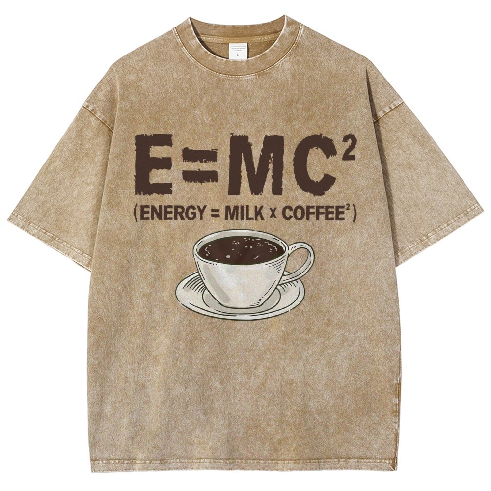 Funny Energy milk coffee science Vintage Distressed T-shirt