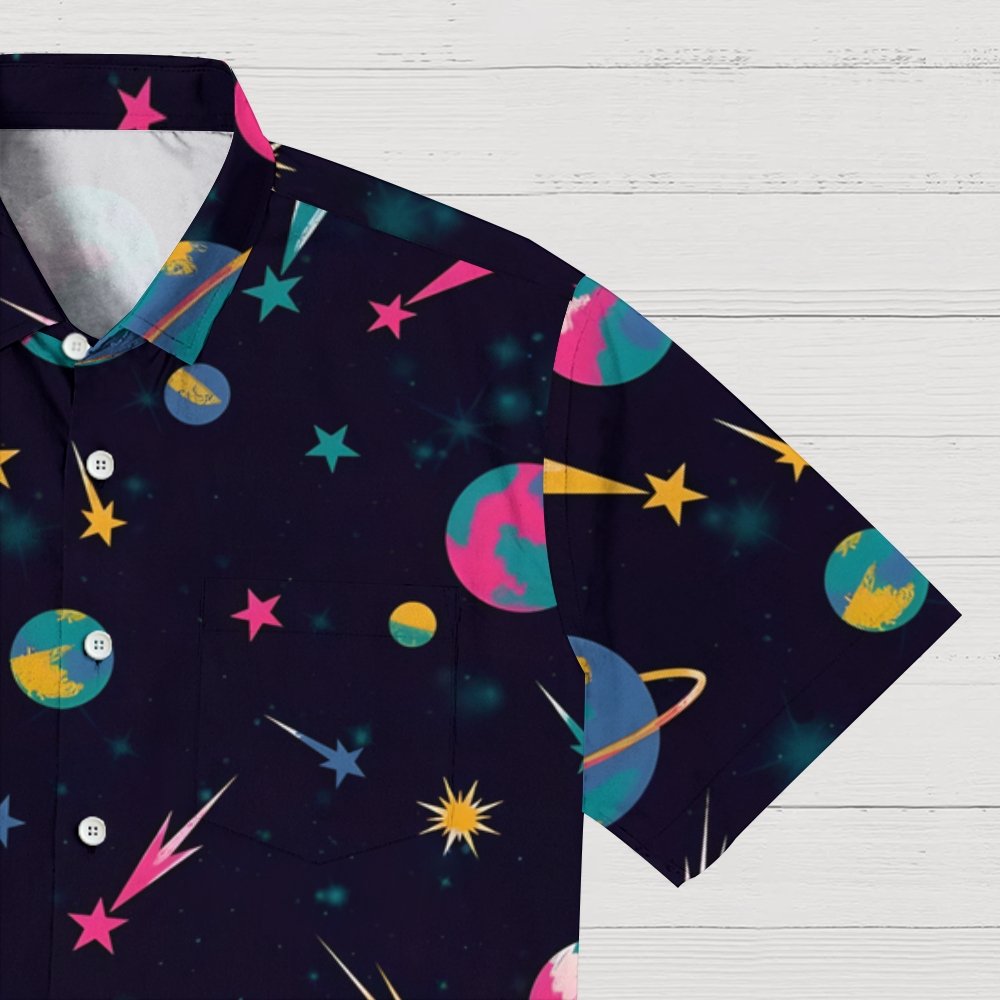 Galaxy Planet Series Print Geeky Shirt