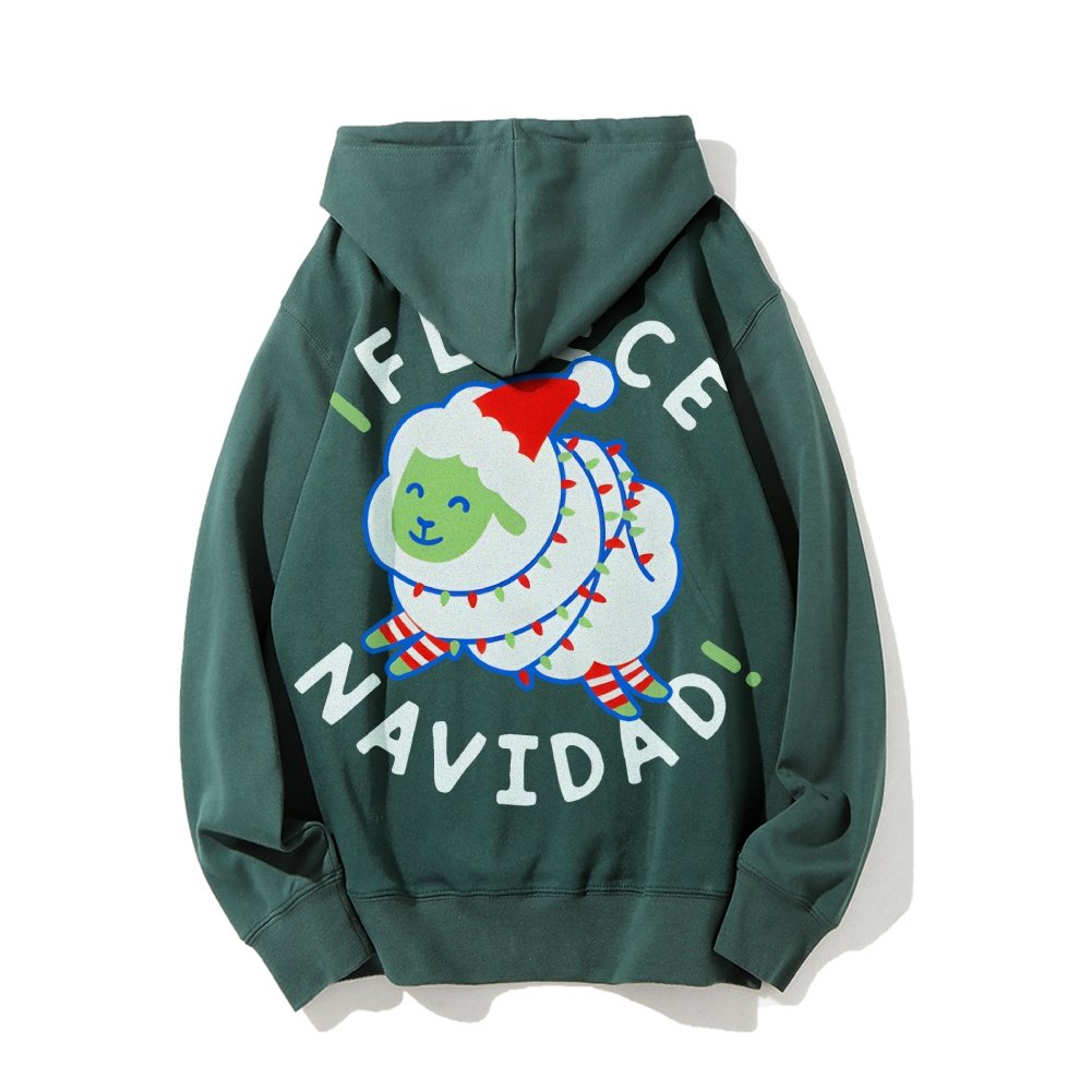 iFleece Navidad! Printed Back Cotton Hoodie